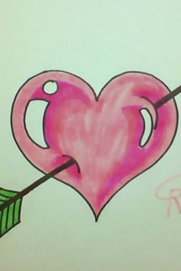 Рисунки карандашом для срисовки сердечки