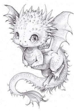 Рисунок карандашом дракон для срисовки легкий