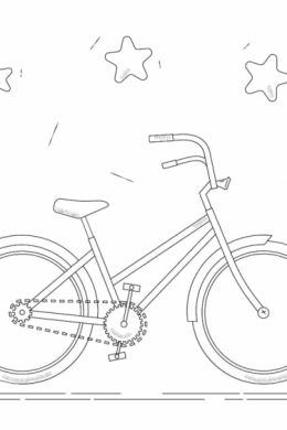 Велосипед рисунок карандашом для детей