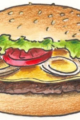 Рисунок гамбургера для срисовки