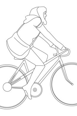 Мальчик на велосипеде рисунок карандашом