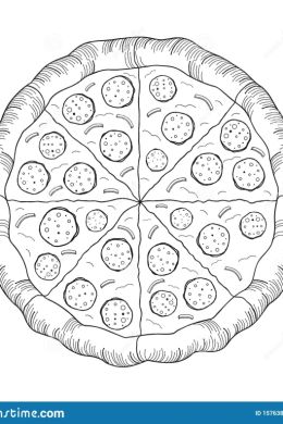 Легкий рисунок пиццы