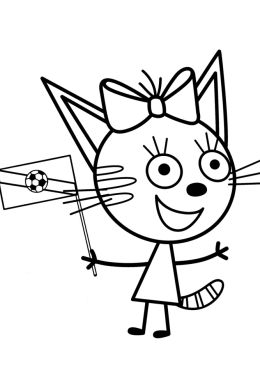 Карамелька рисунок карандашом три кота