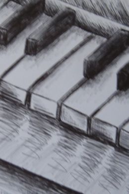 Рояль рисунок карандашом