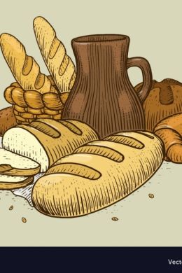 Натюрморт хлеб рисунок