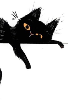 Рисунок черный кот детский