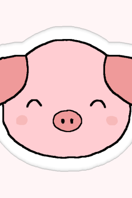 Свинка простой рисунок