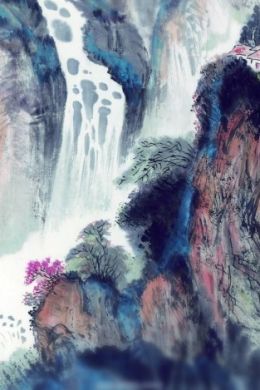 Китайская живопись водопады
