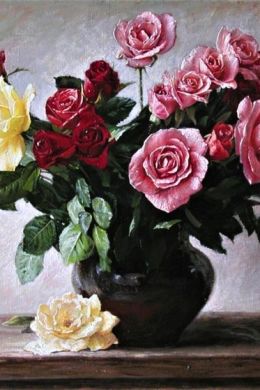 Розы в живописи маслом