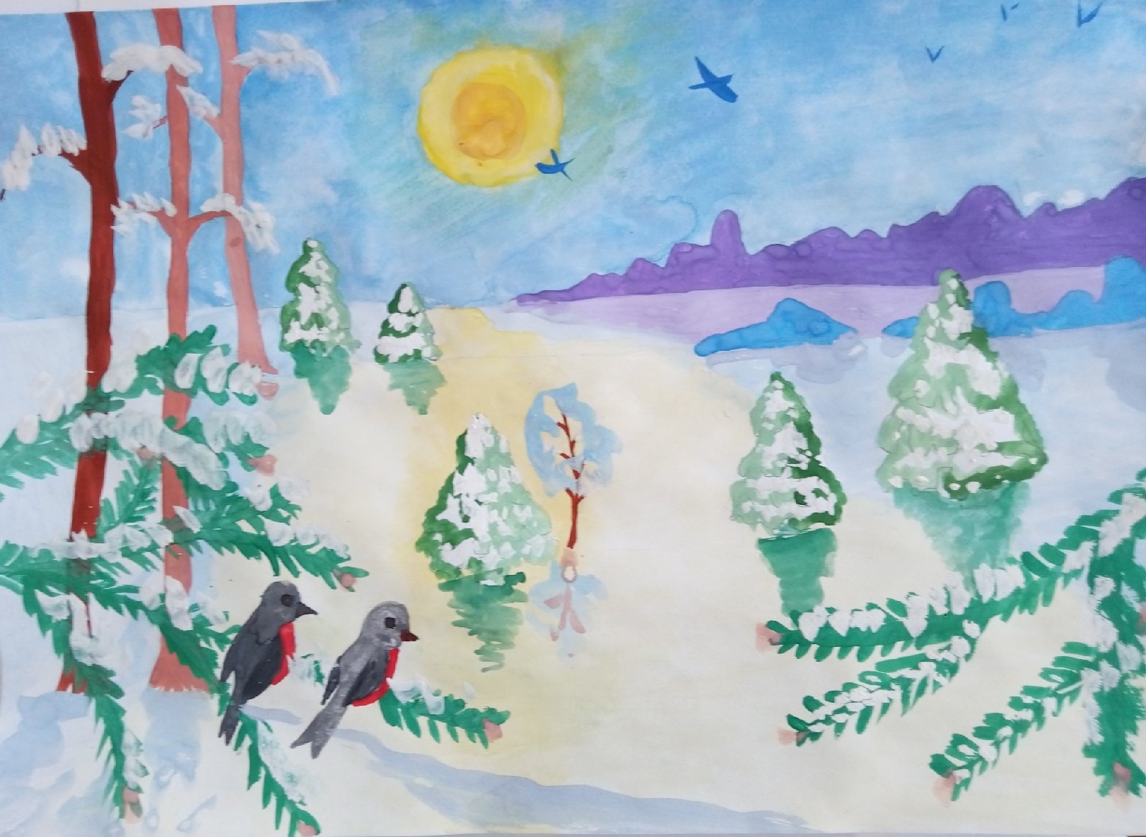 Рисунок Зимушка зима 5 класс