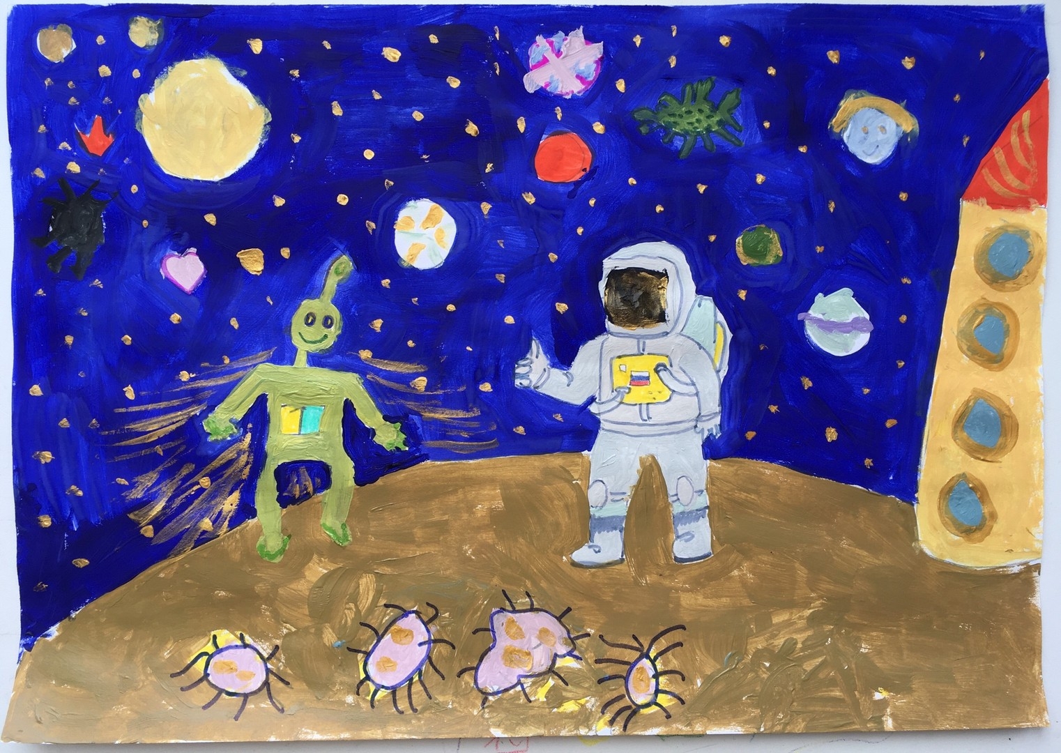 Рисование космоса в начальной школе