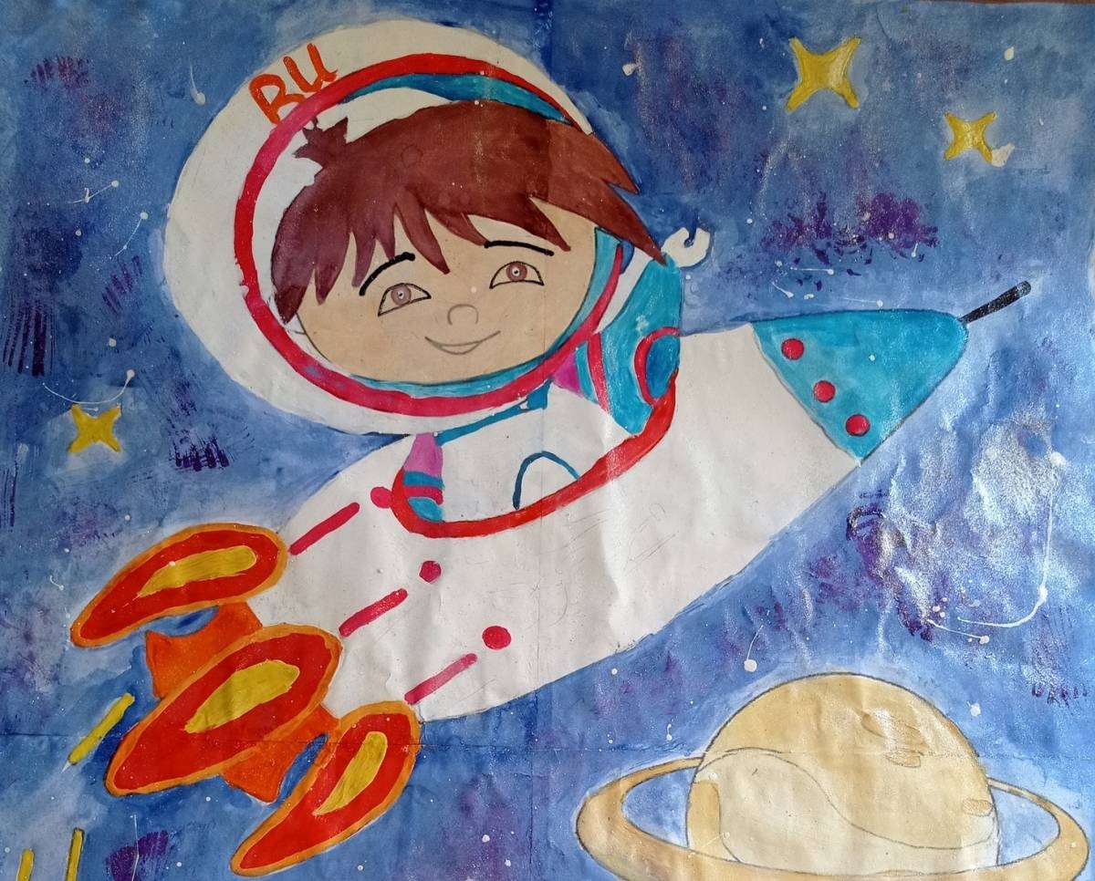 День космонавтики рисунок в садик. Детский рисунок космос. Конкурс рисунков космос. Космос рисунок для детей. Рисунок ко Дню космонавтики.