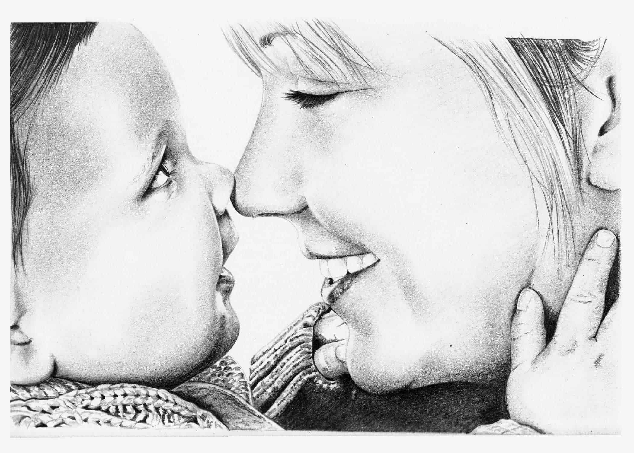 Радость материнства картинки карандашом