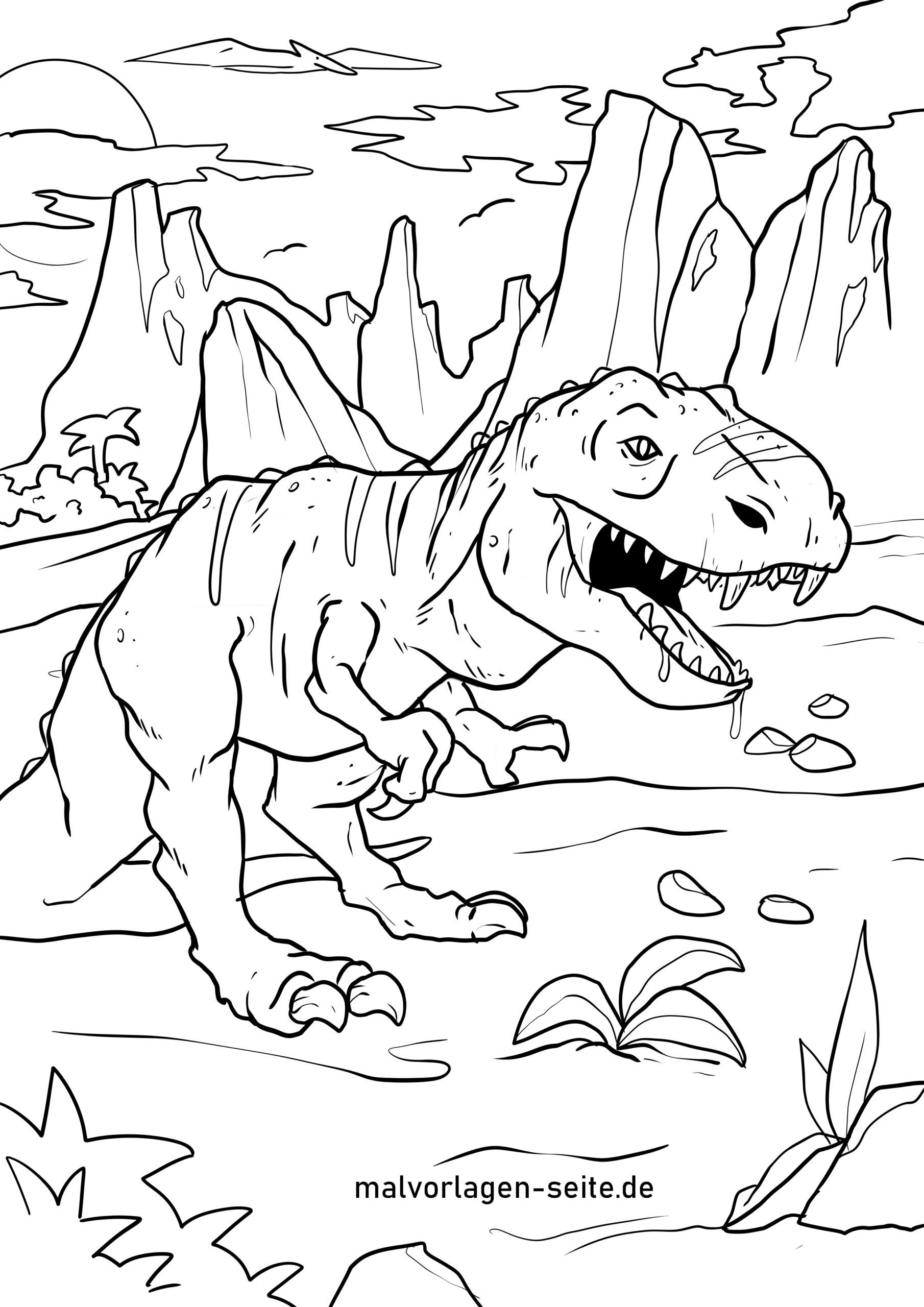 Раскраски динозавры хищники