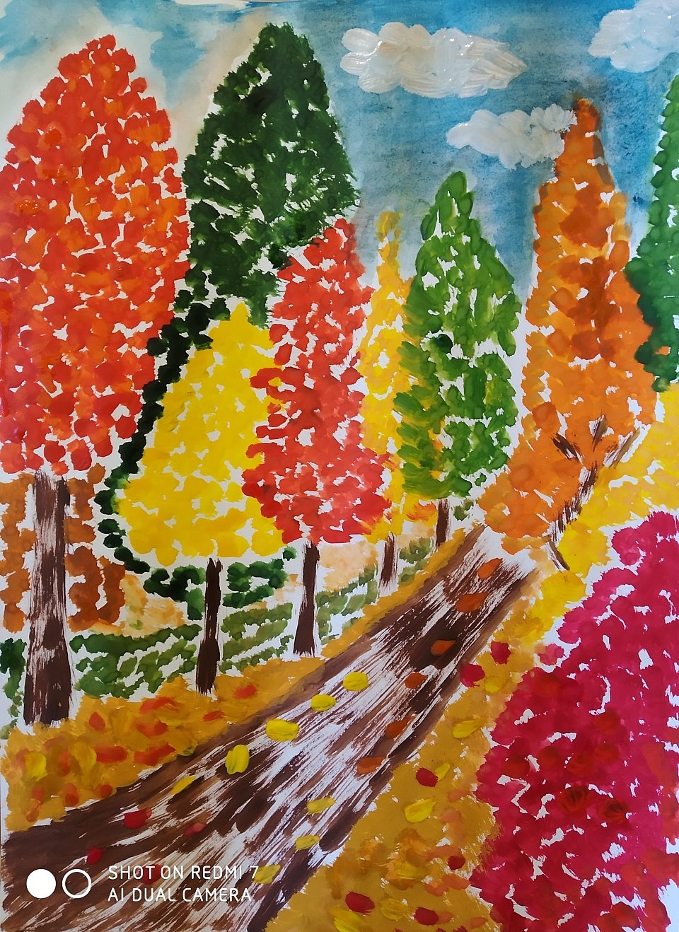 Осенняя палитра рисунок в детский сад