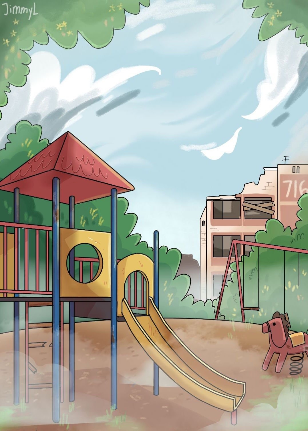 Даешь дизайнерские раскраски и детские площадки! | Пикабу