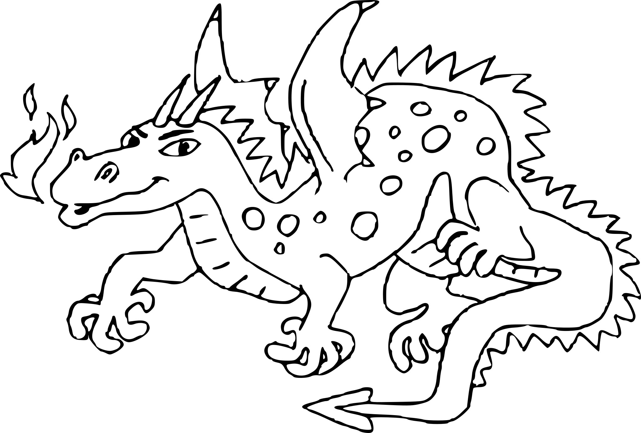 Раскраски животные драконы