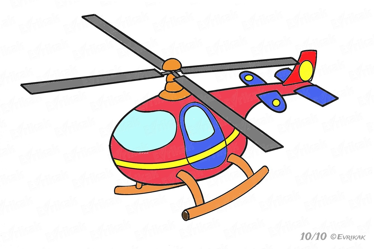 Вертолет детский рисунок
