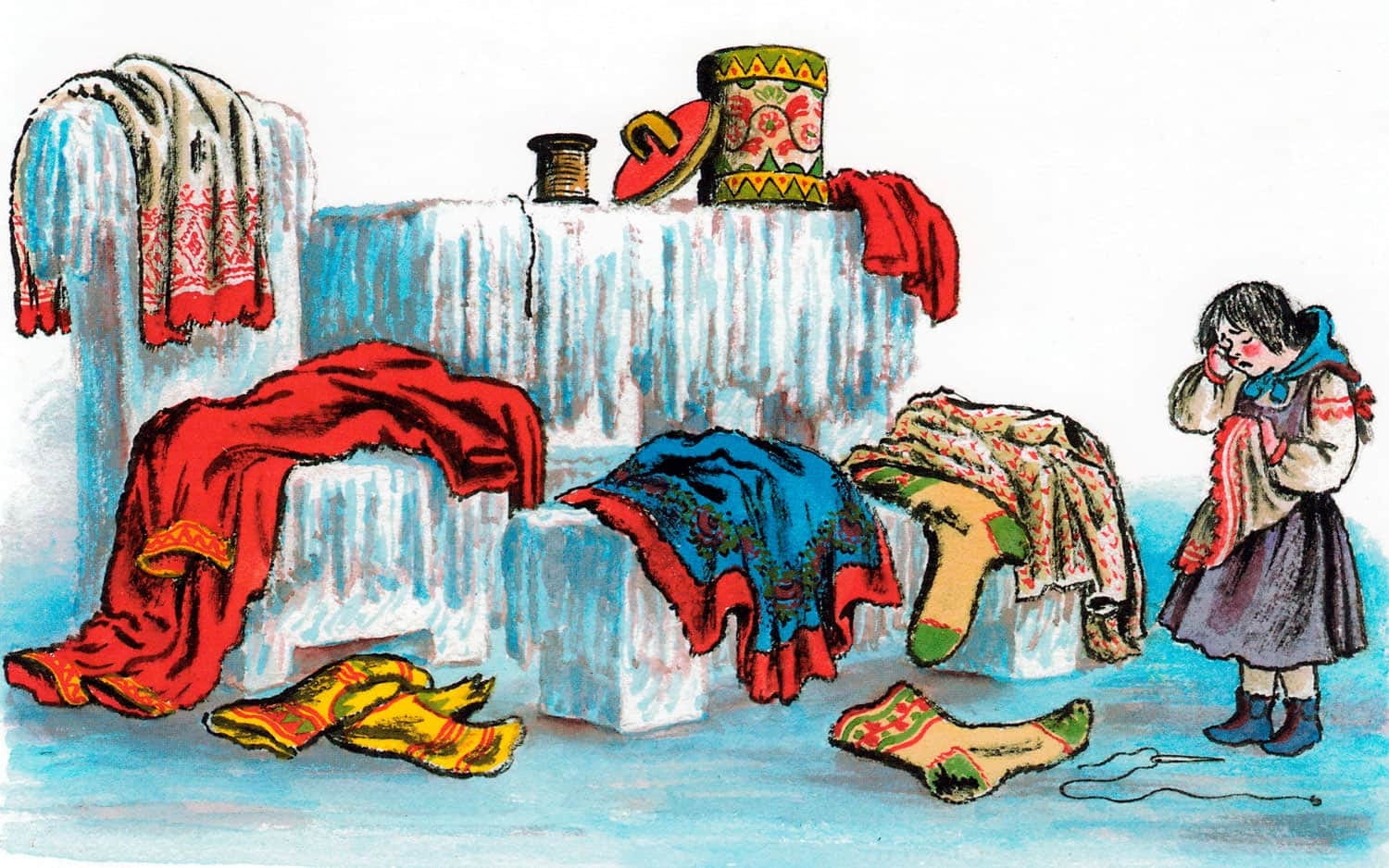 Рисунок мороз иванович детский легкий