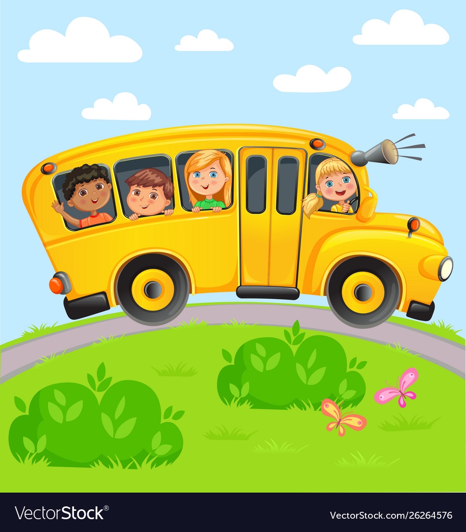 Желтый автобус дети