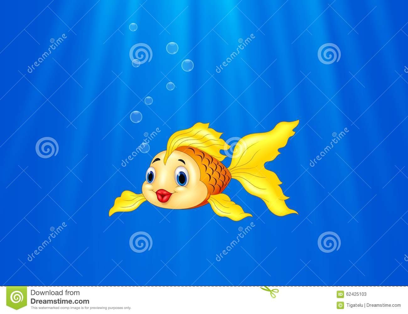 Рыба в воде мультяшная