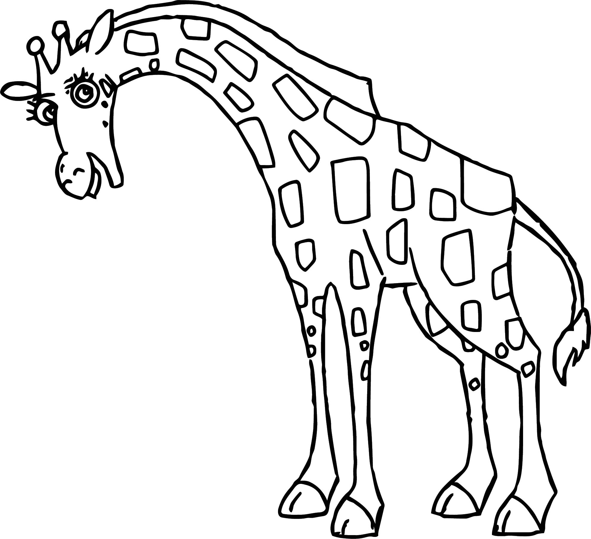Раскраска Жираф сложная