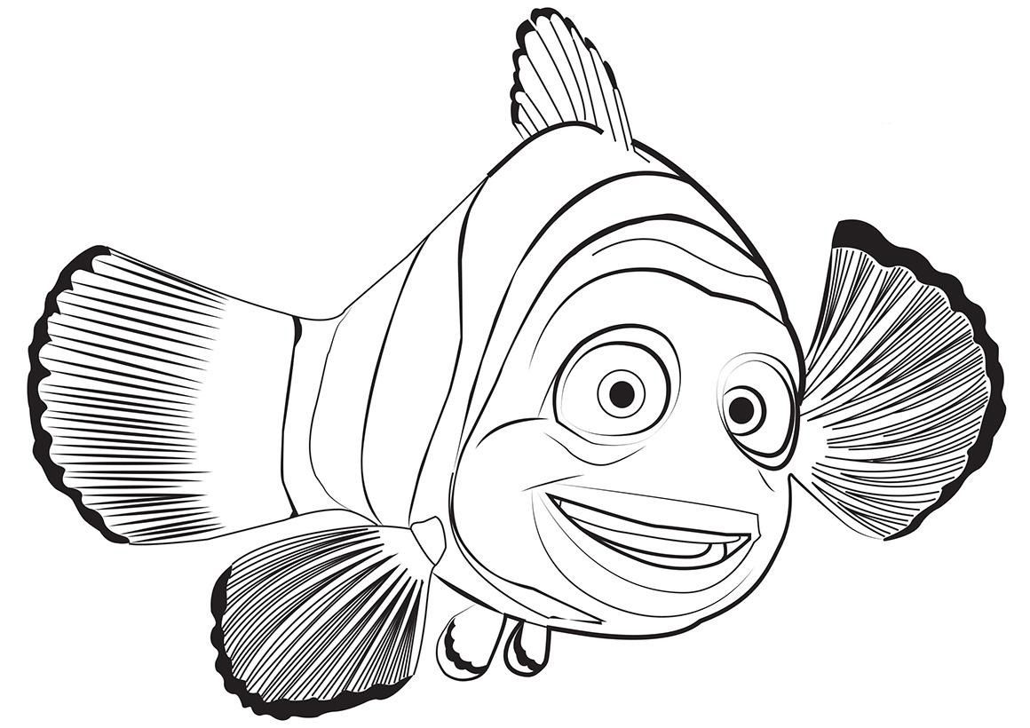 Рыбка Немо раскраска