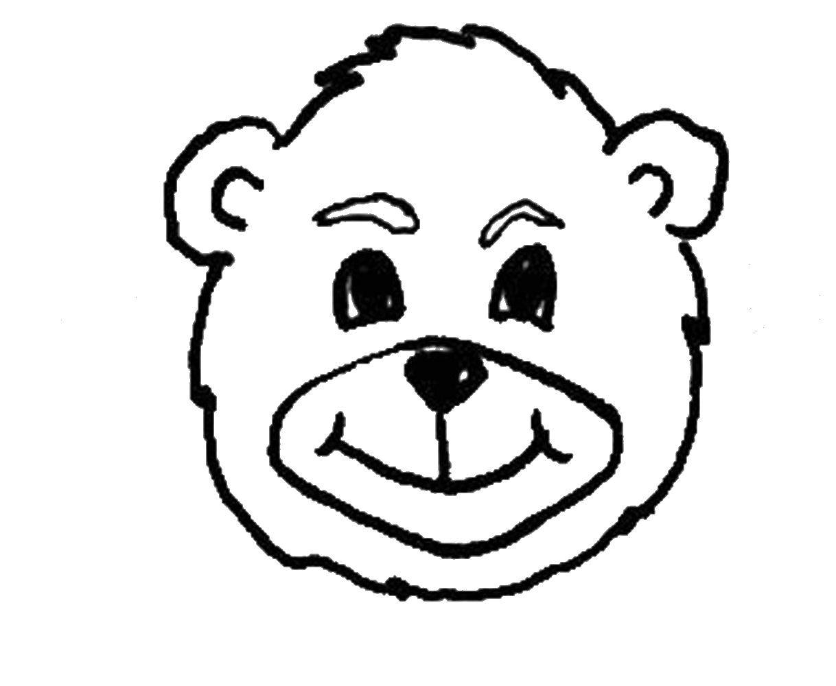 раскраска Голова большой медведь