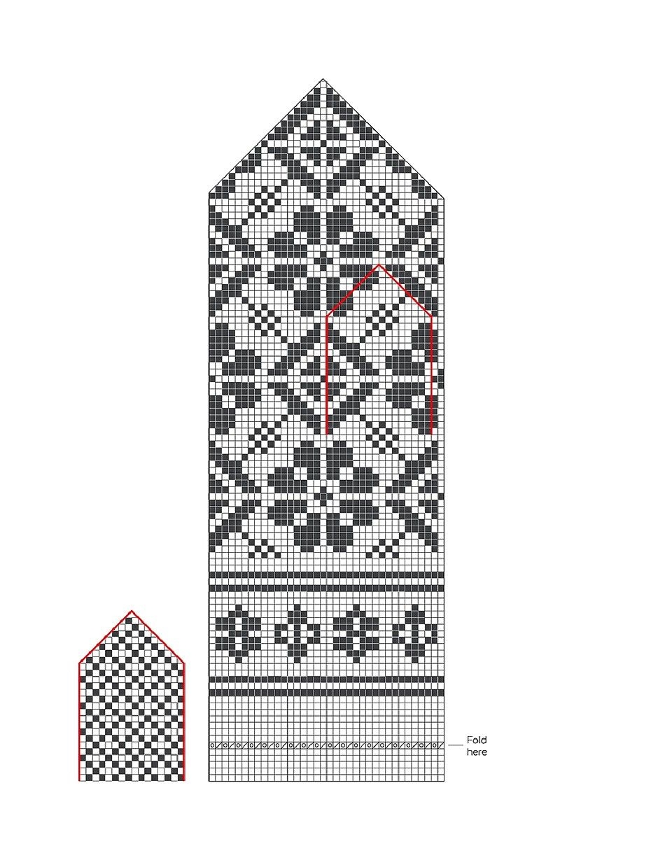 Варежки жаккард Октябрина