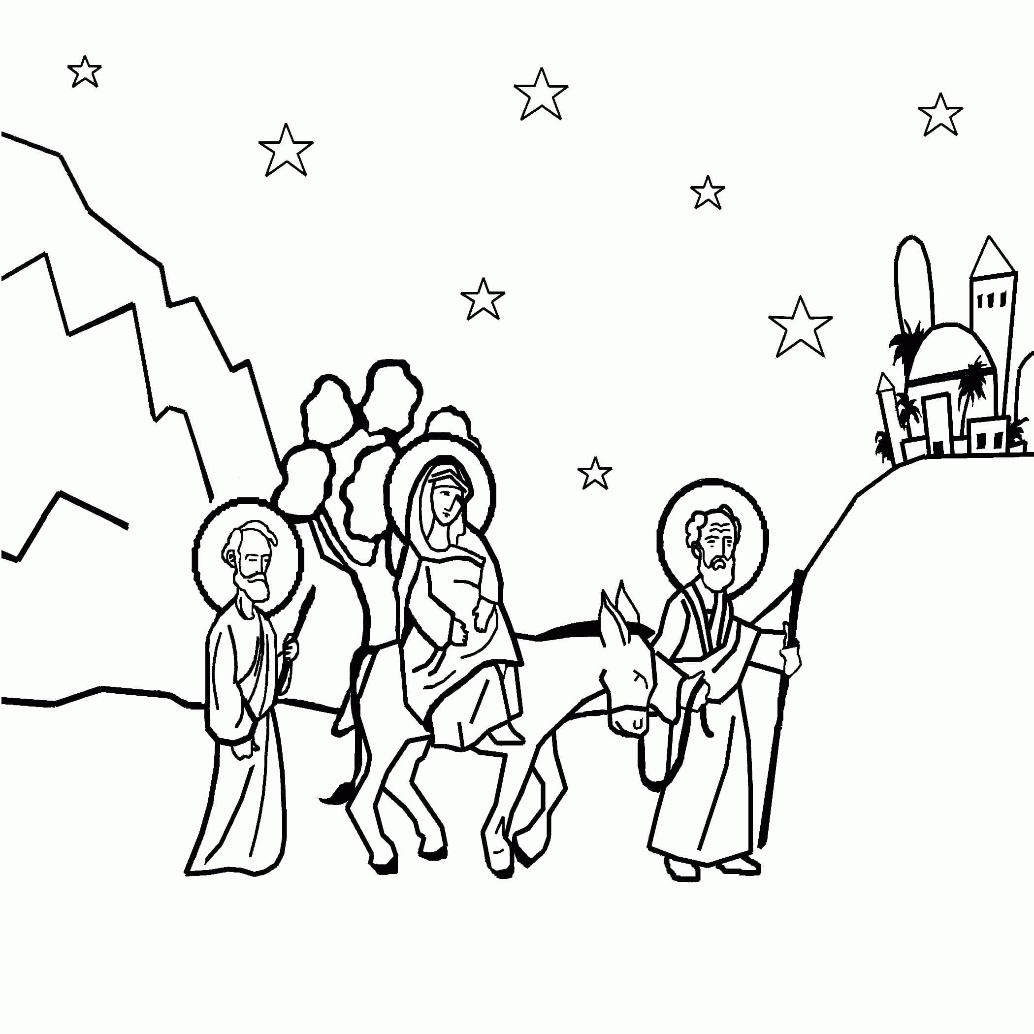 Рождество Христово раскраски для воскресной школы
