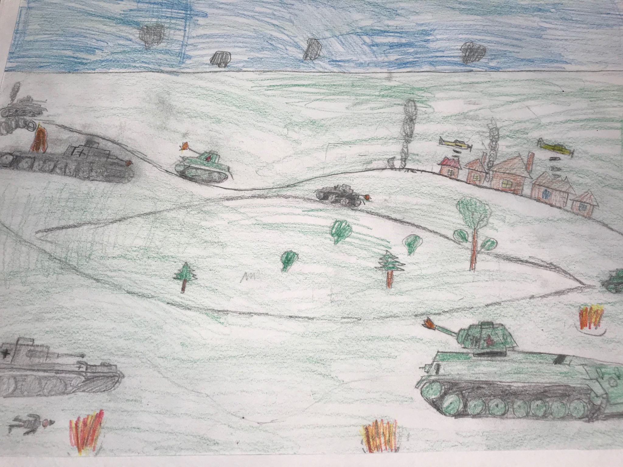 Битва под Москвой рисунки детей