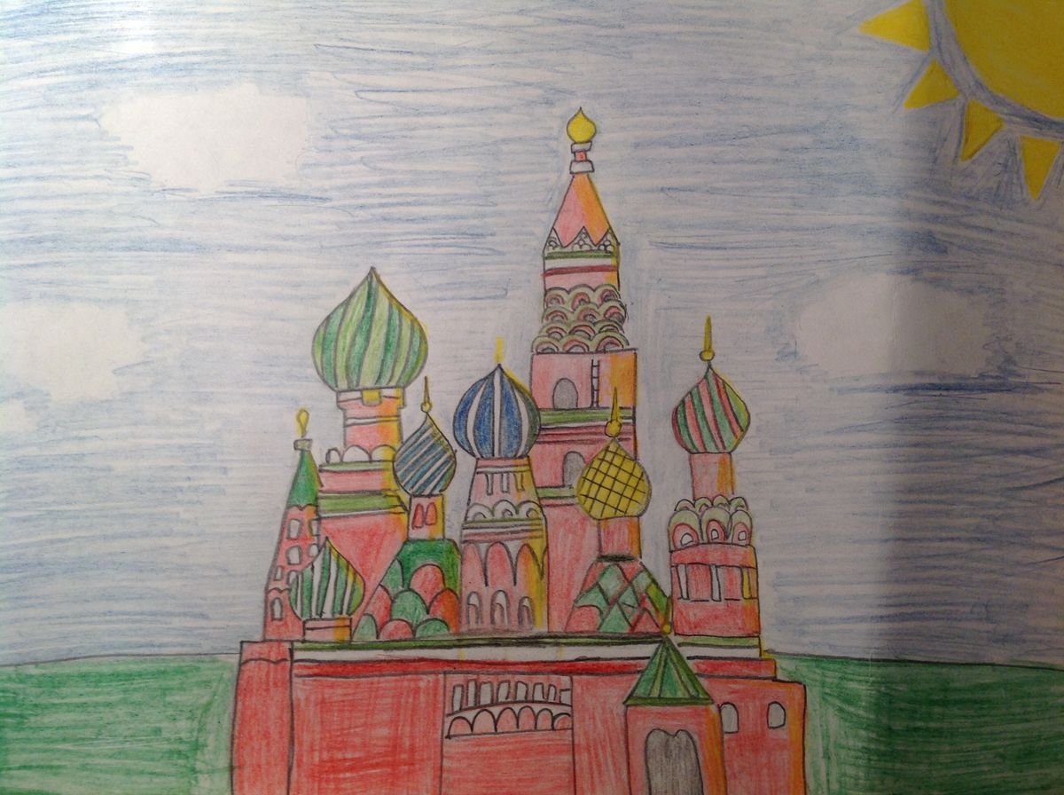 Рисунки детей Москва столица нашей Родины