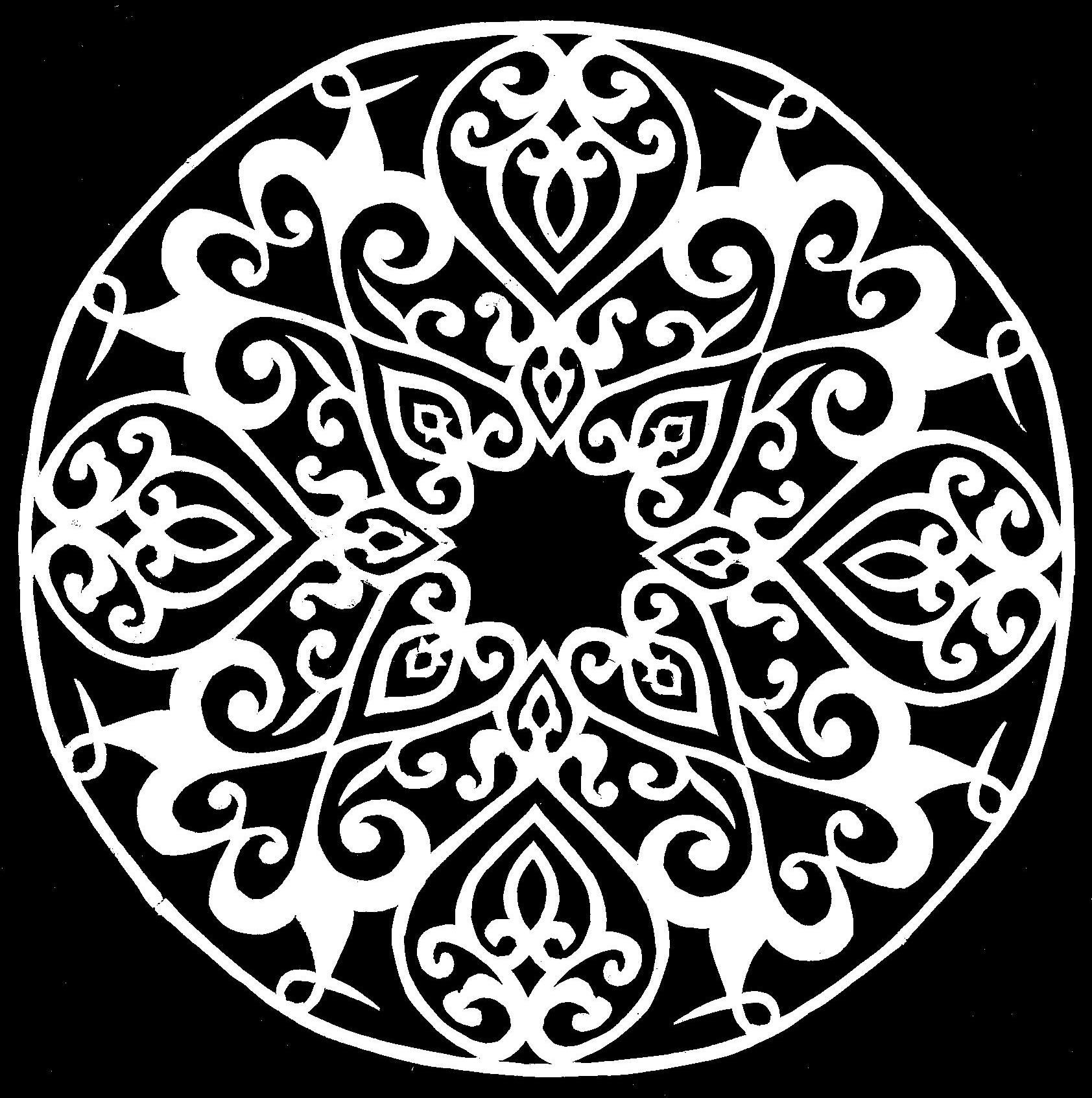 Готический орнамент в круге