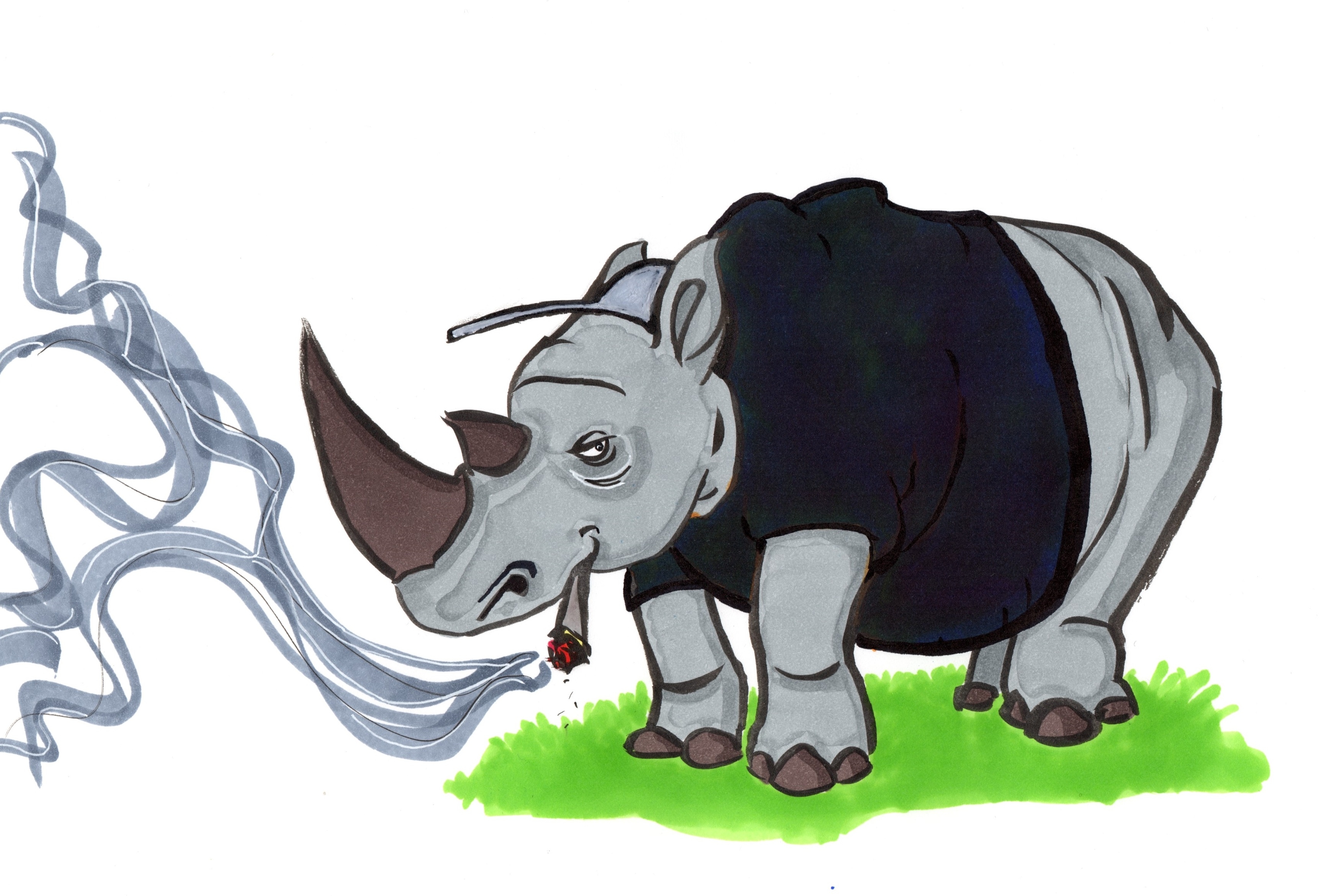 Носорог смеется