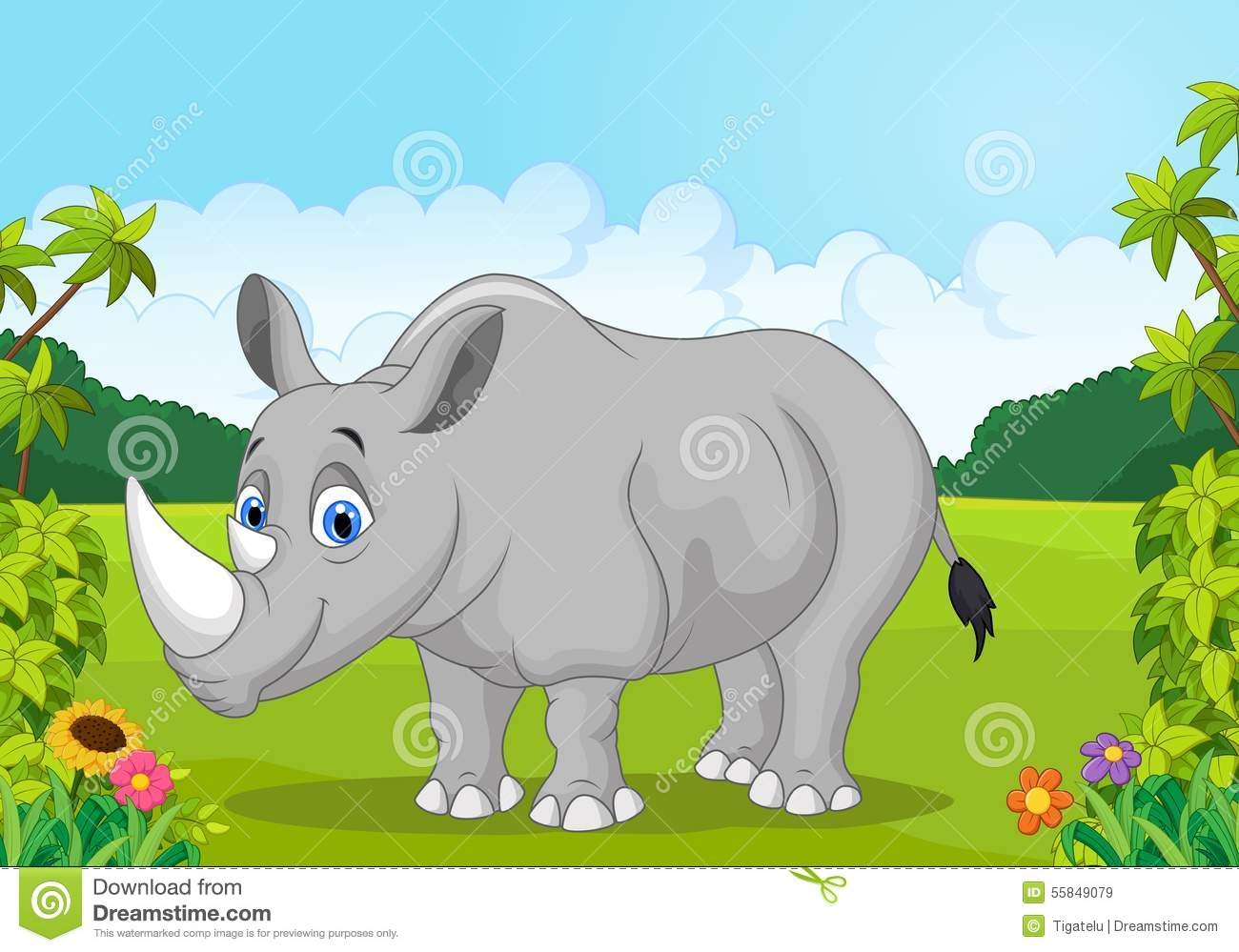 Носорог в зоопарке картинка для детей