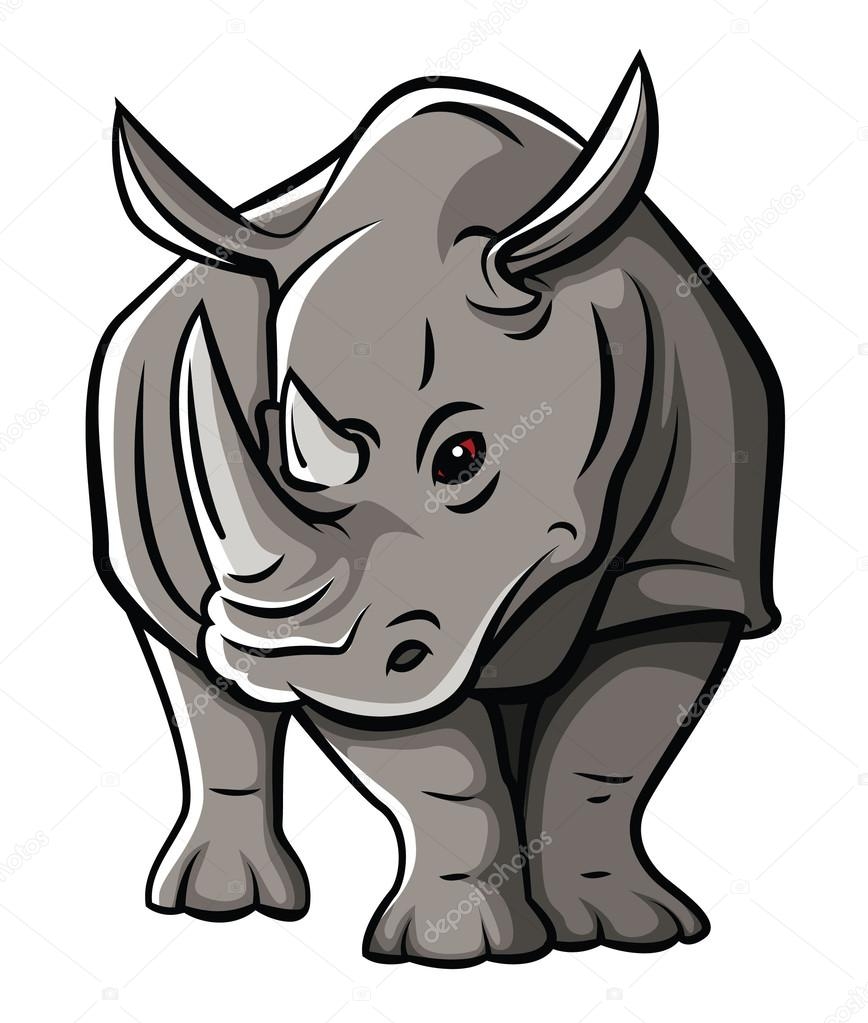 Носорог мультяшный арт