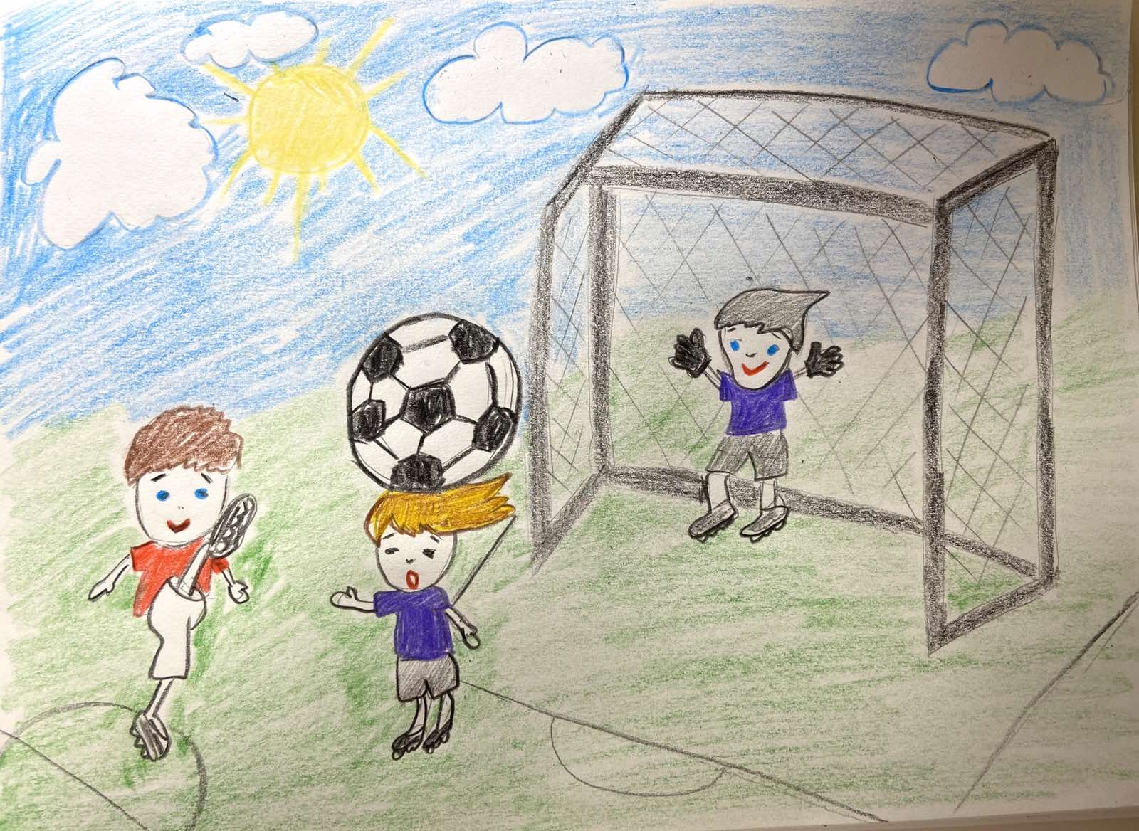 Детский рисунок футбол - 61 фото