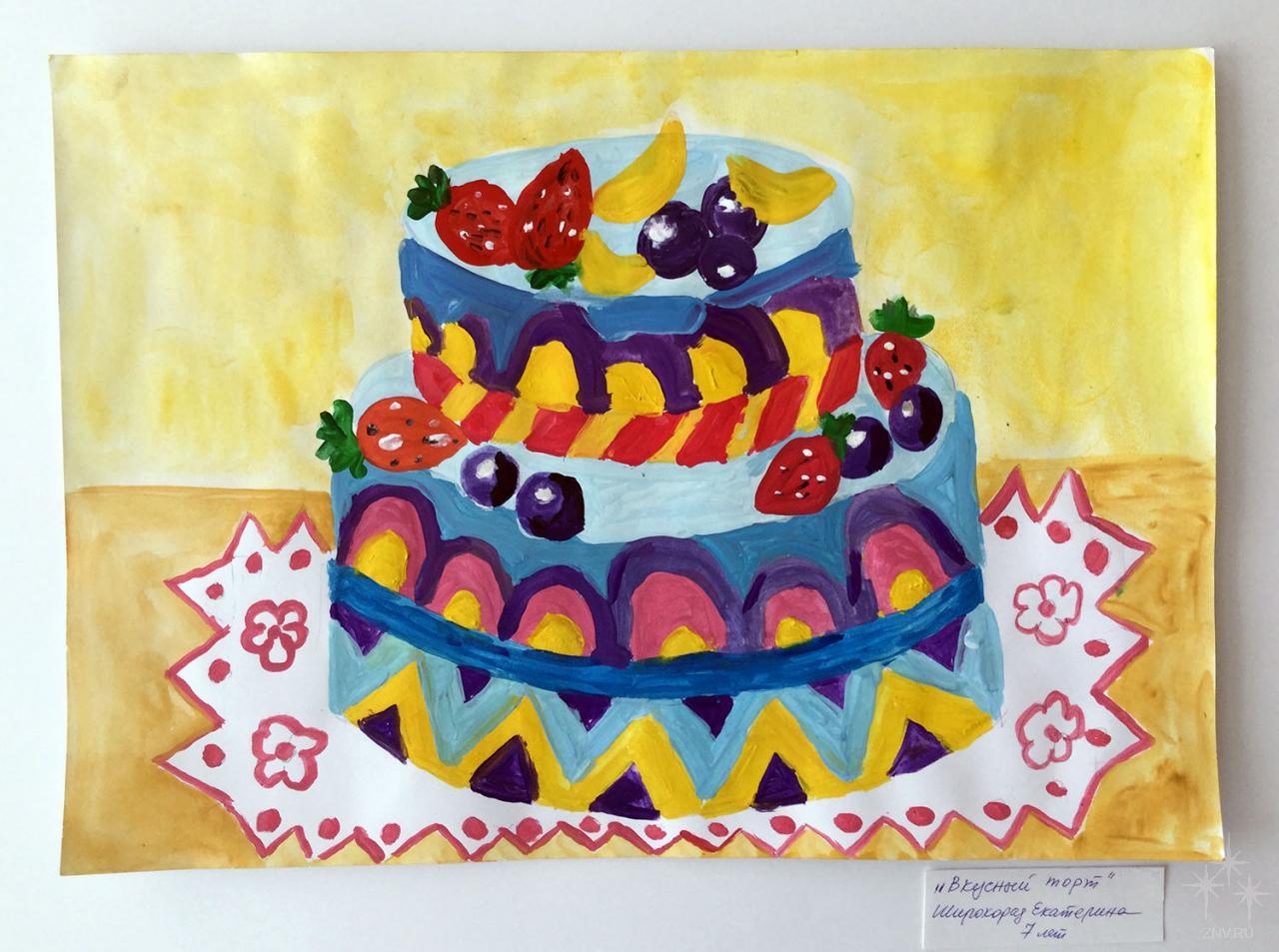 Торт детский рисунок - 65 фото