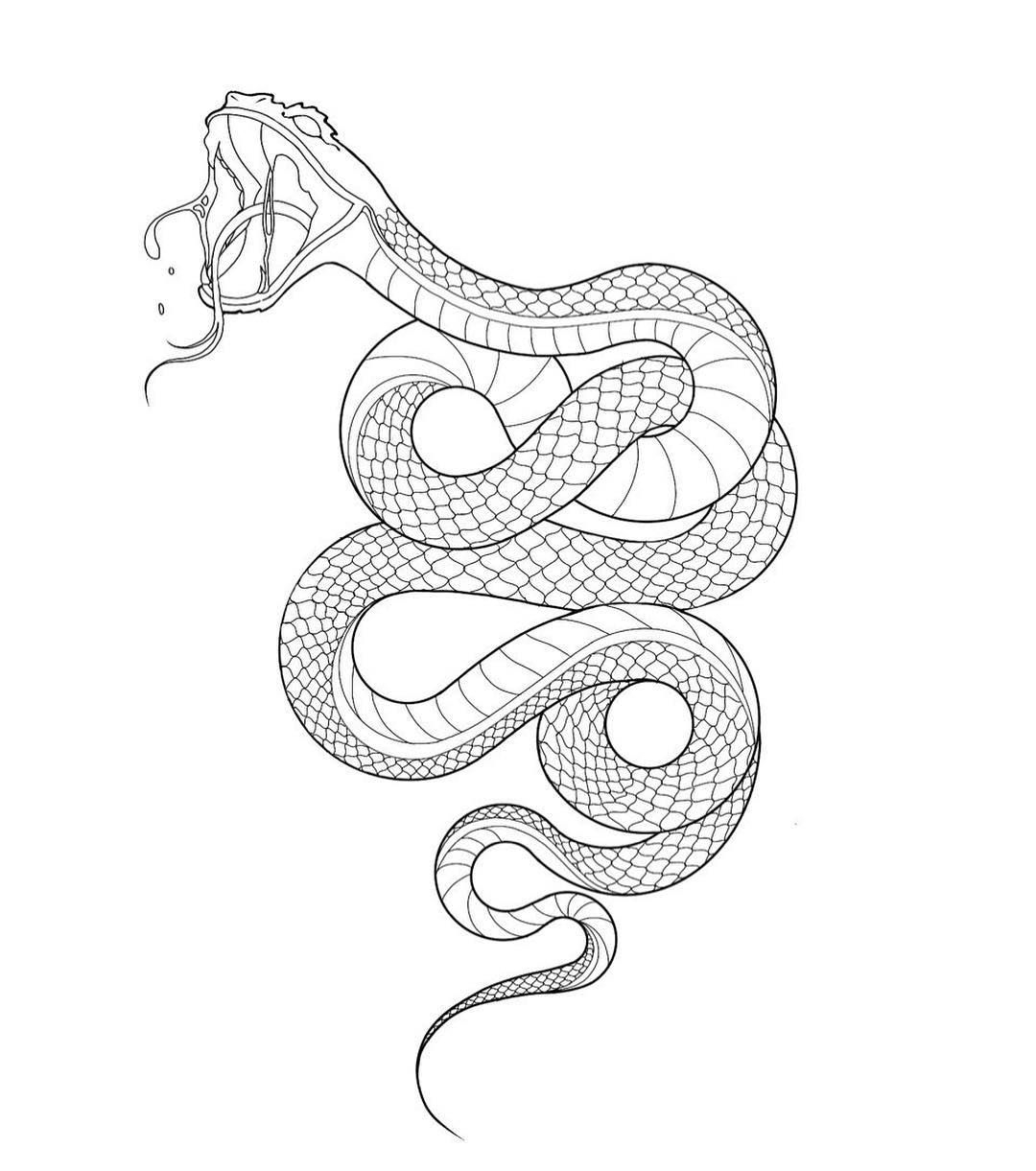 Двухголовая змея эскиз