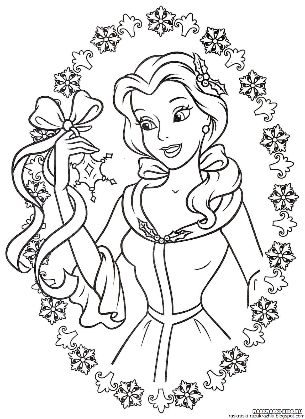 Раскраска, а4, 16 стр., принцессы Disney