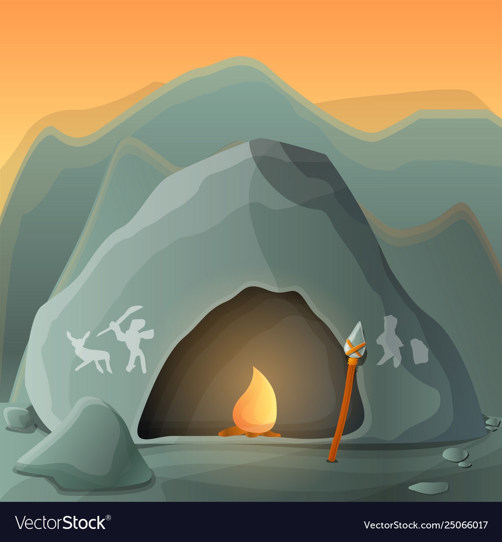 Пещера нарисовать для детей