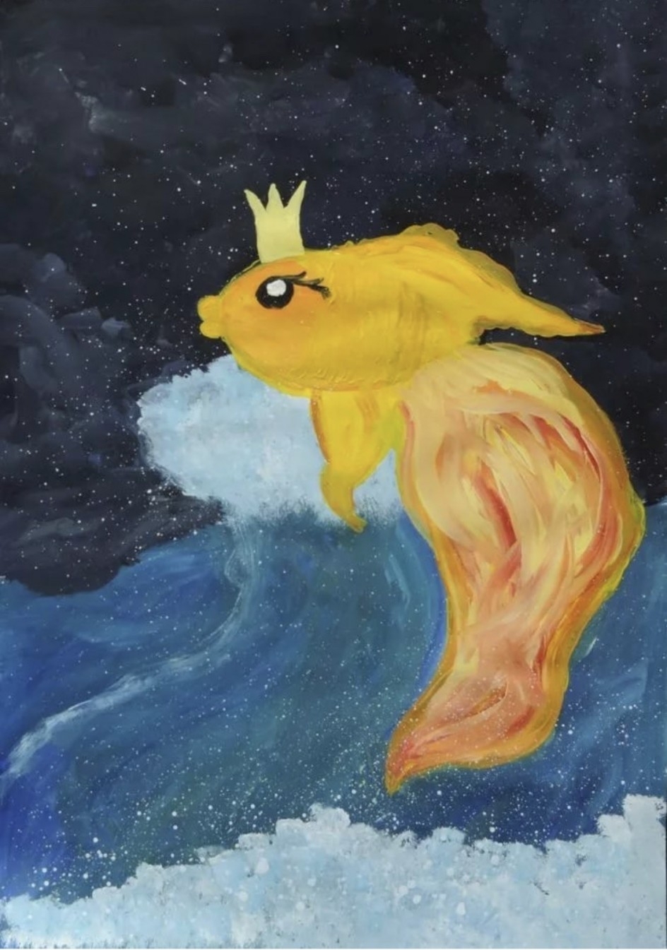 Рисунок к сказке Пушкина Золотая рыбка