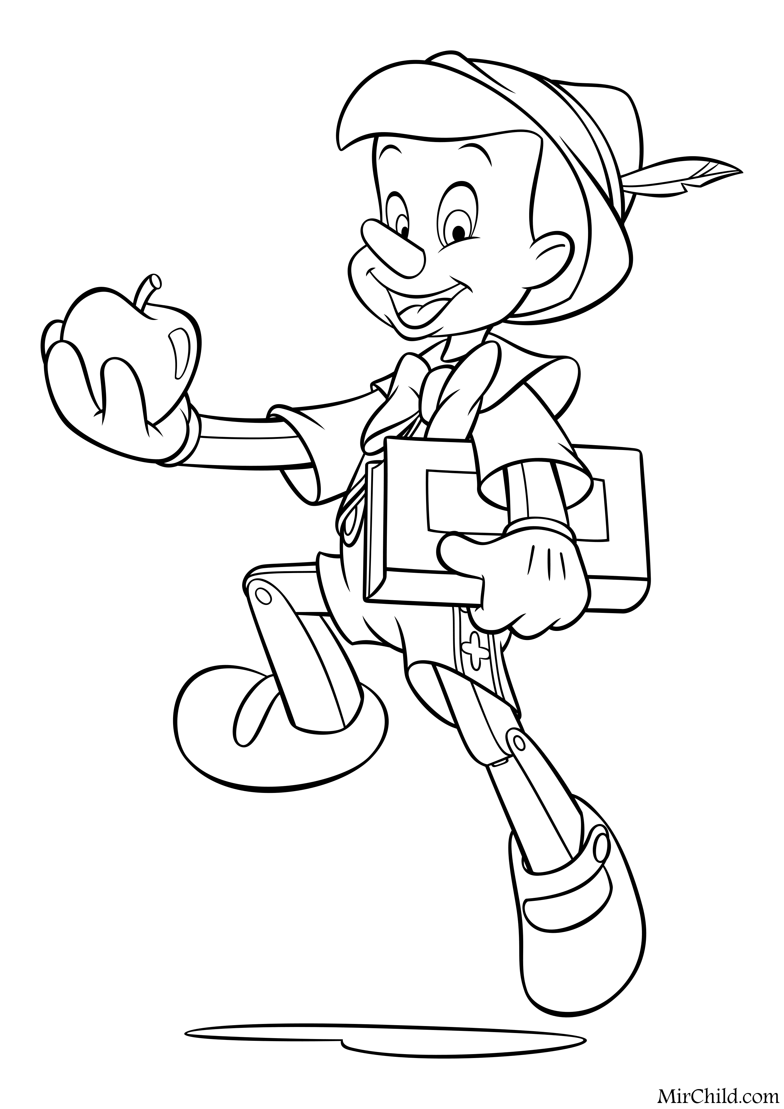 Пиноккио рисунок карандашом
