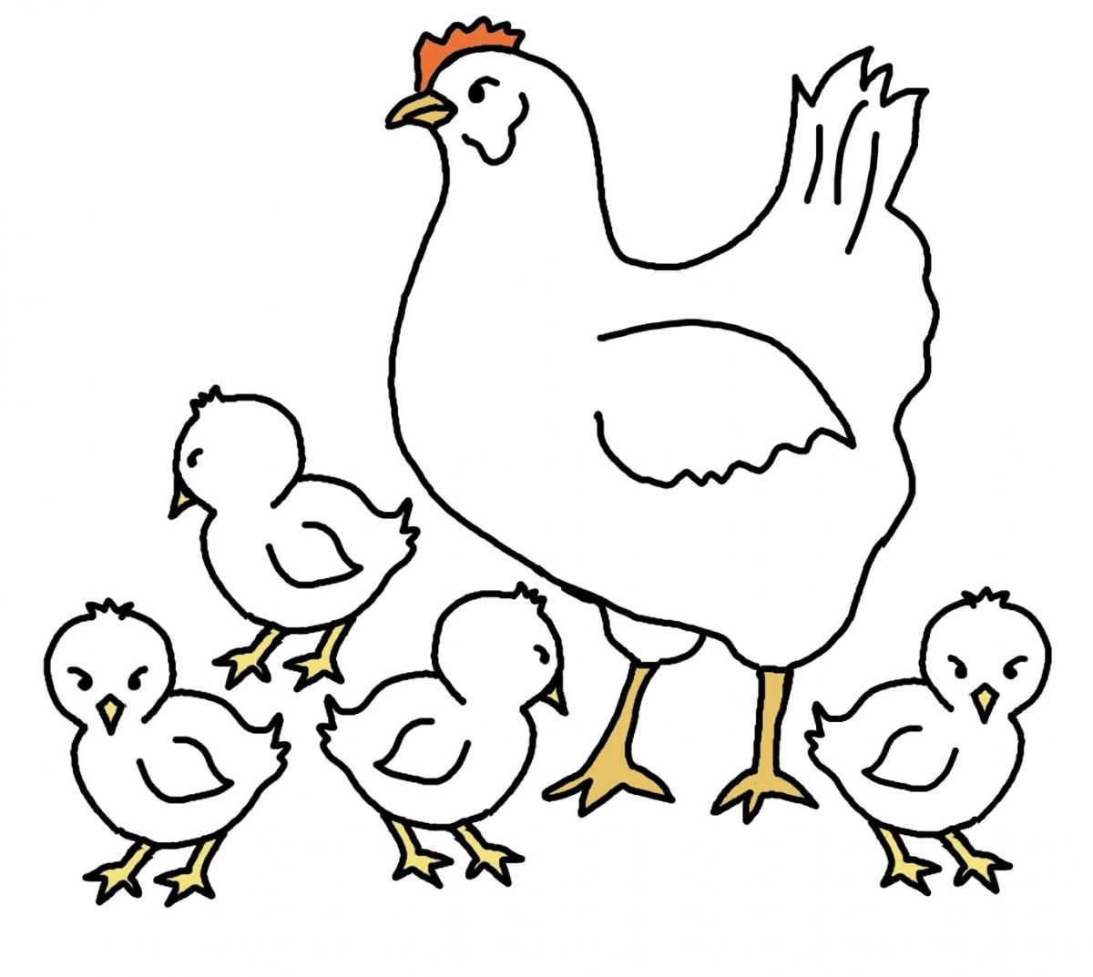 Курица с цыплятами картинки для детей