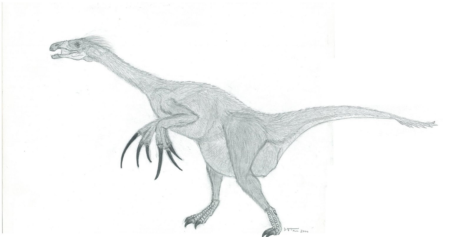 Теризинозавр нарисовать