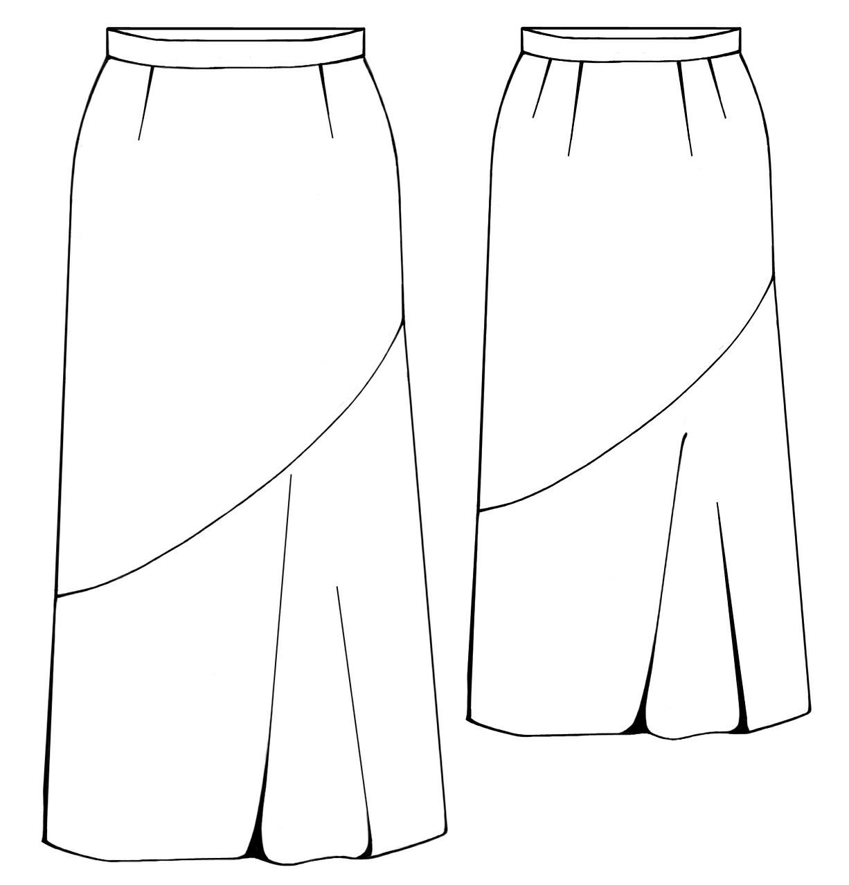 Модели прямых длинных юбок