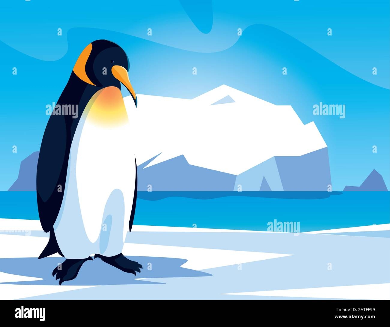 Пингвины на Северном полюсе рисунок