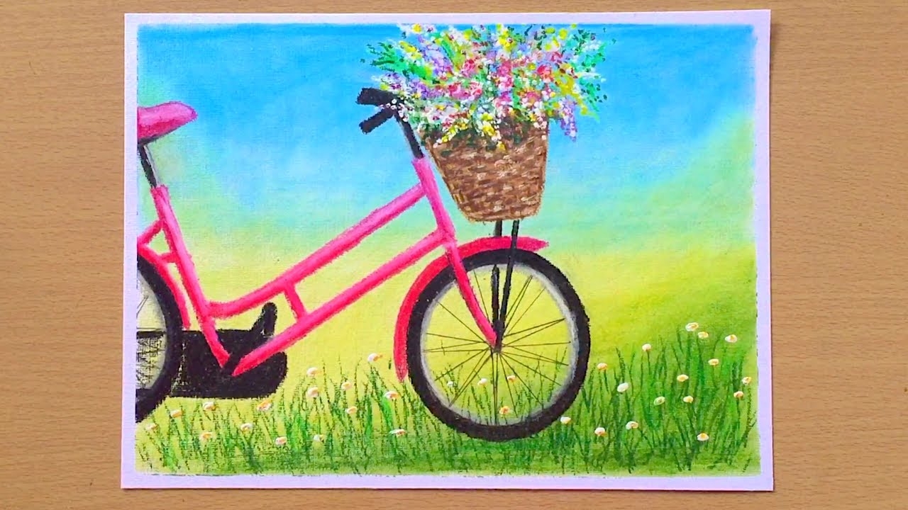 Детский рисунок велосипед