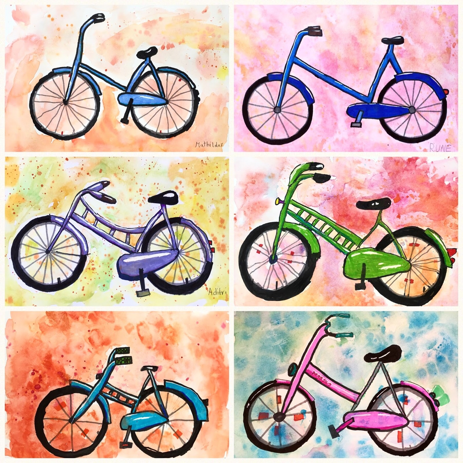 Чехол с рисунком велосипеда