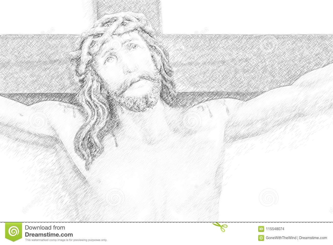 Распятие Иисуса Христа рисунок